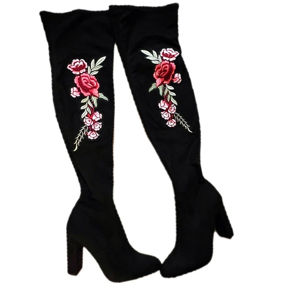 Steve Madden Mozee Embroidered Over-The-Knee Boots - NWOT - Picture 12 of 13